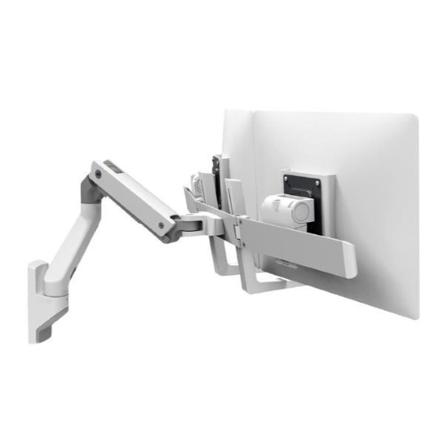 Ergotron HX - Kit montaggio (impugnatura, braccio snodato, montaggio a muro, 2 snodi, cerniera ad arco, estensione) - per 2 display LCD - bianco - dimensione schermo: fino a 32"